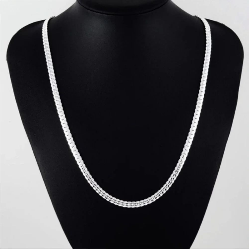New Unisex 925 Sterling Silver Snake Necklace - Picture 3 of 5